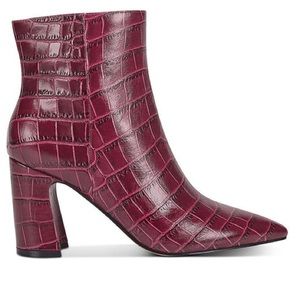 NEW IN BOX: Marc Fisher Dark Red “DAITH” Leather Bootie